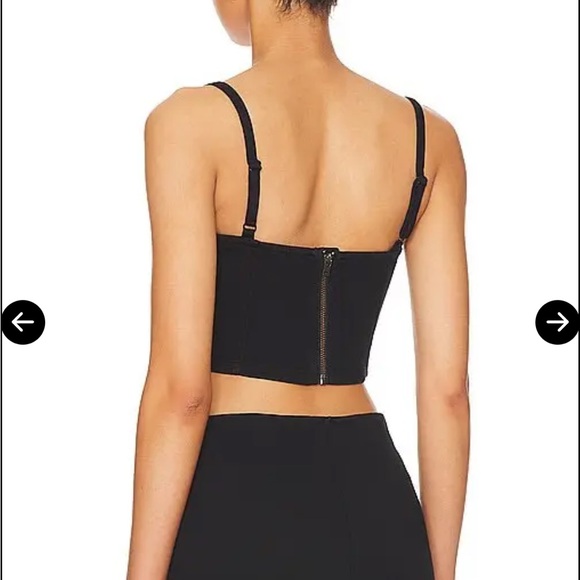 Good American Sleek Black Crop Top - Picture 3 of 8